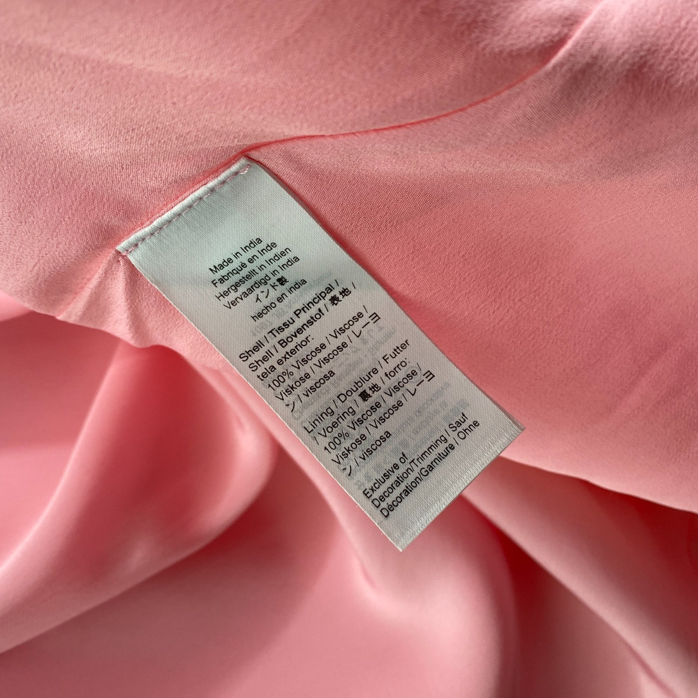 J.CREW Dress 10 Pintuck Lace Trim Slip Crepe de Chine Maxi Viscose Pink NEW - Picture 12 of 15